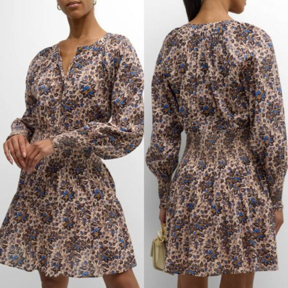 NWT Apiece Apart Long Sleeve La Ventura Folk Mini Foliage Floral Size: Small